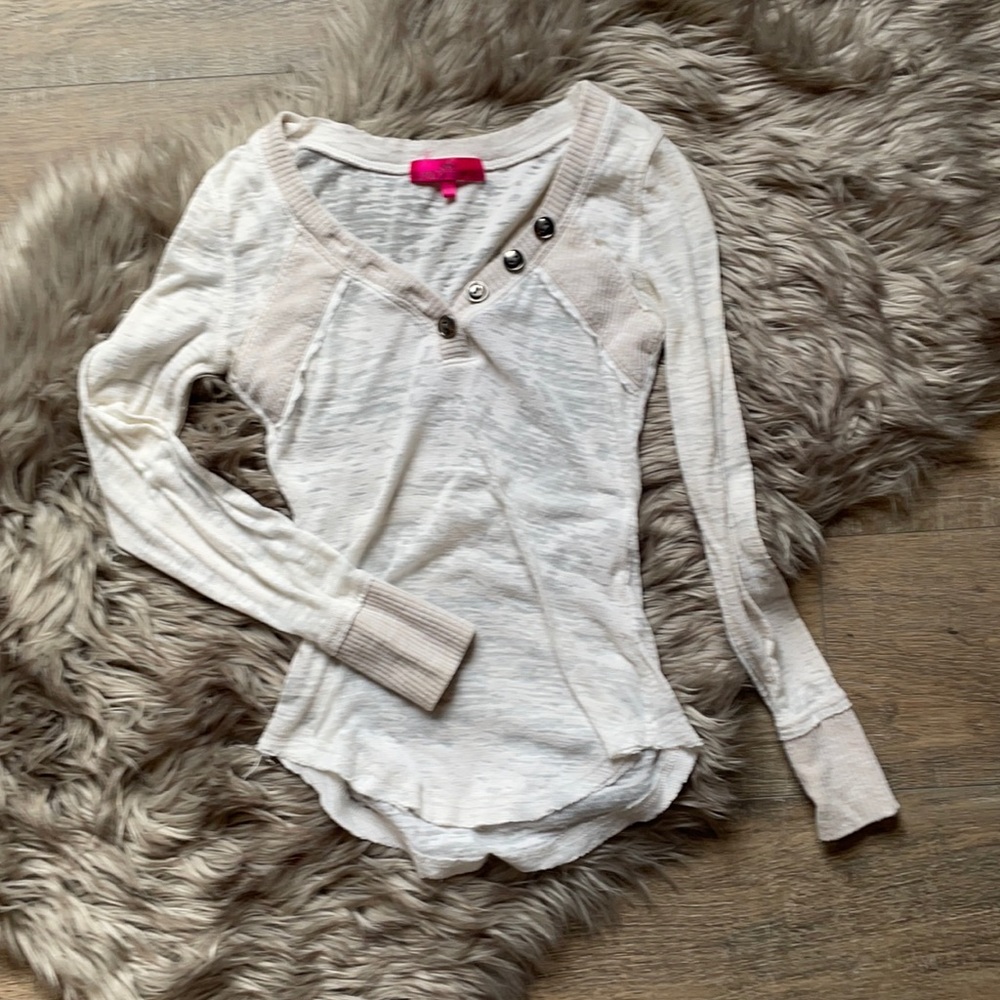 Woman’s Almost Famous - distressed long sleeve